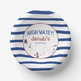 Cuencos De Papel Fiesta de cumpleaños de Jolly Roger Pirate