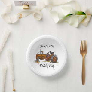 Cuencos De Papel Fiesta de cumpleaños de niños con diseño de tracto