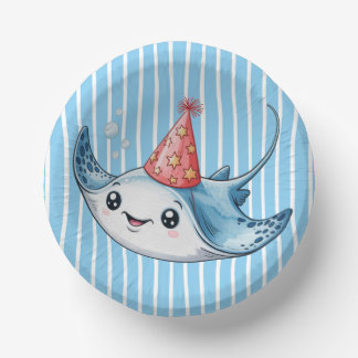 Cuencos De Papel Fiesta de cumpleaños de Stingray 