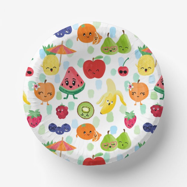 Cuencos De Papel Fiesta de Cumpleaños de Two-tti Frutti Cutie Fruit (Anverso)