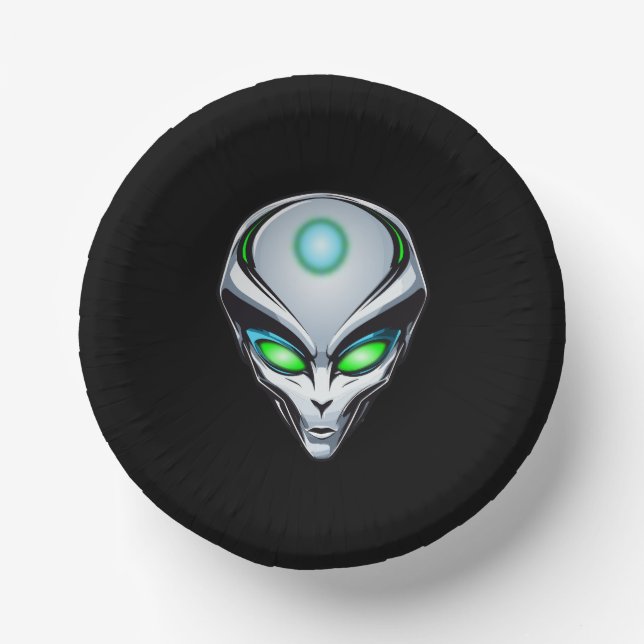 Cuencos De Papel Fiesta de cumpleaños del espacio de secuestro de O (Anverso)