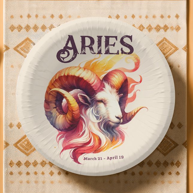 Cuencos De Papel Fiesta de cumpleaños temática de Aries Zodiac (Aries Ram Zodiac Sign Theme Party Suite | Elevate Your Event with Matching Paper Bowls & Decor)