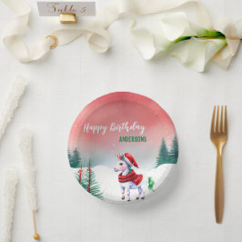 Cuencos De Papel Fiesta de nieve de cumpleaños de Santa Navidades C