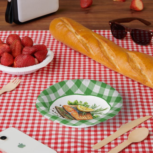 Cuencos De Papel Fiesta de pescado a la parrilla (Picnic)