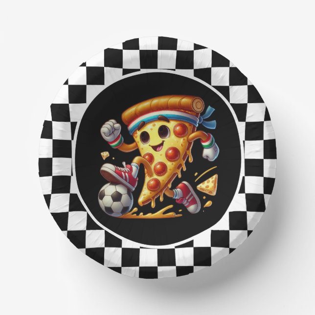 Cuencos De Papel fiesta de pizza de Guay Soccer (Anverso)