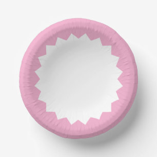 Cuencos De Papel Fiesta decorativa rosa y blanca con estilo