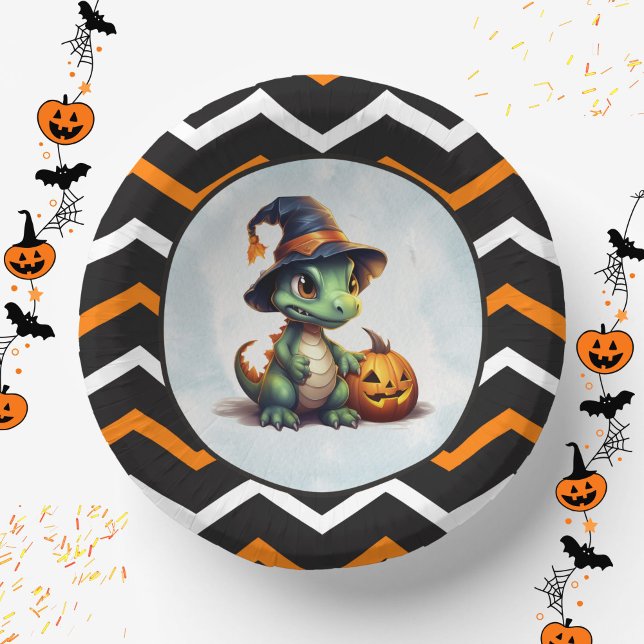 Cuencos De Papel Fiesta Dino-Mash de los dinosaurios de Halloween (Halloween Dino Bowls)