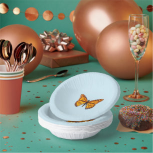 Cuencos De Papel Fiesta Elegante de Mariposa Monarca