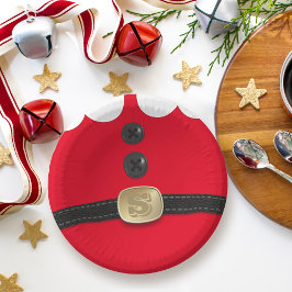 Cuencos De Papel Fiesta navideña Red Elf Santa Suit