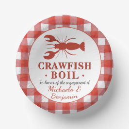 Cuencos De Papel Fiesta Red Picnic Crawfish Boil Seafood Compromiso