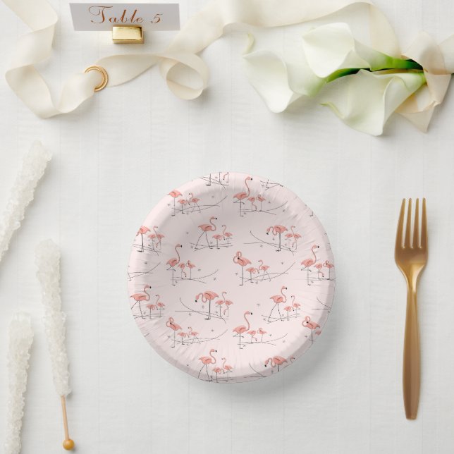Cuencos De Papel Flamingos Pink Multi (Boda)