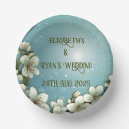 Cuencos De Papel Flor de cerezo caprichosa con espárragos