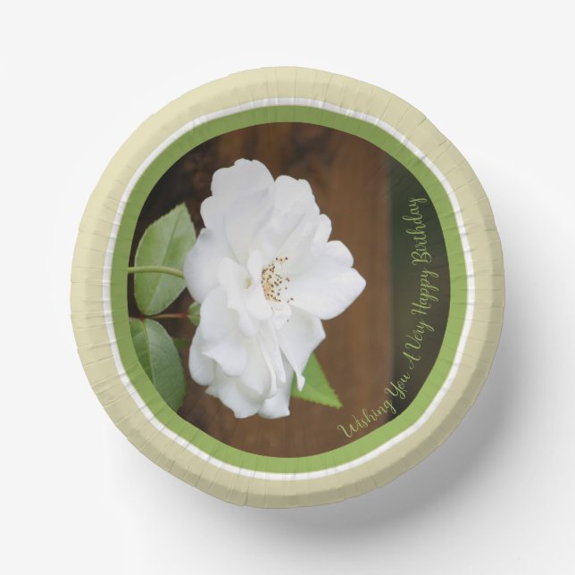 Cuencos De Papel Floral de jardín elegante (Anverso)