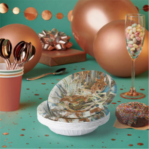 Cuencos De Papel Floral Exótico