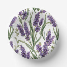 Flores de lavanda púrpura Botánico acuarela
