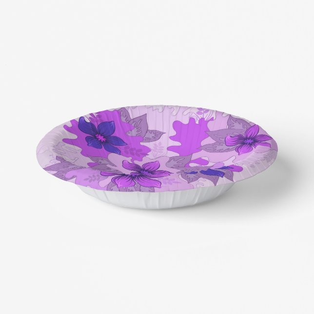 Cuencos De Papel Flores moradas de bonito (Angular)