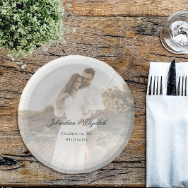 Cuencos De Papel Foto moderna con Boda superpuesto