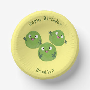 Cuencos De Papel Funny Brussels brota personalizado de verduras