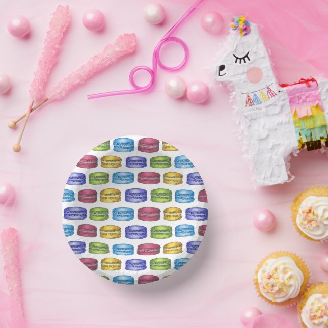 Cuencos De Papel Galleta de Macarón Francés Pastel Cumpleaños Nupci (Fiesta)