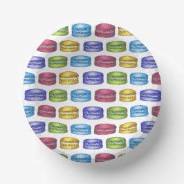 Cuencos De Papel Galletas De Macarrones Franceses Pastel Shower Nup