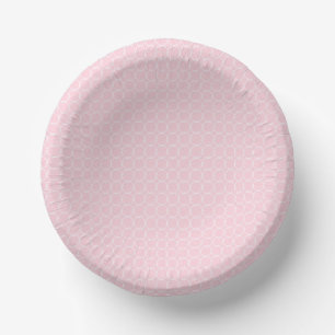 Cuencos De Papel Geografía del bebé rosa y blanco 