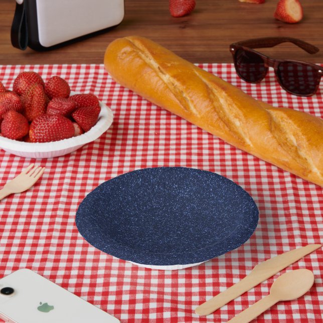 Cuencos De Papel Glitter azul 4 de julio (Picnic)