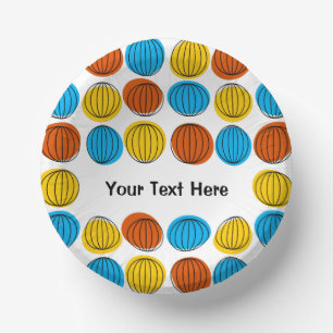 Cuencos De Papel Globe Multi Text