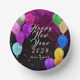 Cuencos De Papel Globo de Año Nuevo feliz