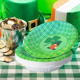 Cuencos De Papel Gnome Shamrock St Patrick