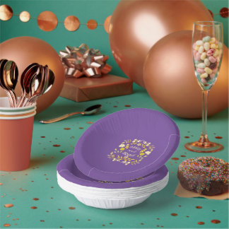 Cuencos De Papel GOLDEN MERRY Y BRIGHT personalizado