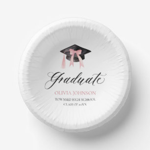 Cuencos De Papel Graduado de Graduación de Graduación de Coquette d
