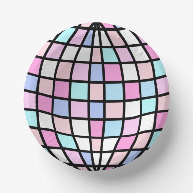 Cuencos De Papel Groovy Disco Ball (Anverso)