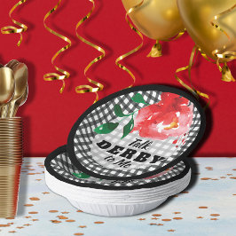 Cuencos De Papel Hablar de Derby a mi Rosa en Gingham