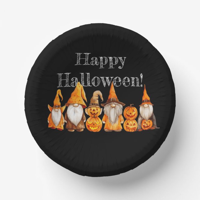 Cuencos De Papel Halloween Gnomes (Anverso)