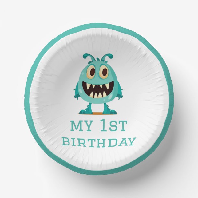 Cuencos De Papel Halloween/Monstruo/personalizado (Anverso)