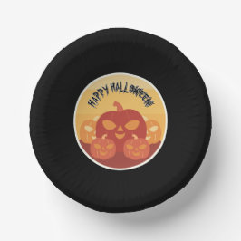 Cuencos De Papel Happy Halloween! Pumpkins Paper Bowls