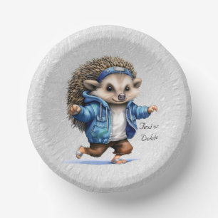 Cuencos De Papel Happy Hedgehog Watercolor Paper Bowl