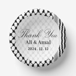 Cuencos De Papel Hatta Keffiyeh Palestina Gracias Boda