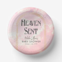 Heaven Sent Pastel Pink Clouds Sky Baby Shower