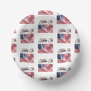Cuencos De Papel Hogar: Bandera de Estados Unidos Feliz 4 de Julio
