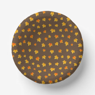 Cuencos De Papel Hojas de arce de otoño