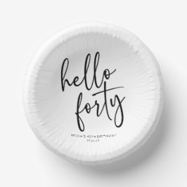 Cuencos De Papel Hola 40 Minimalistas Fiestas de cumpleaños