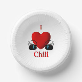 Cuencos De Papel I Heart Chili