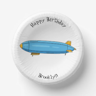 Cuencos De Papel Ilustración de dibujos animados de dirigible