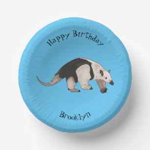 Cuencos De Papel Ilustración de dibujos animados de Tamandua