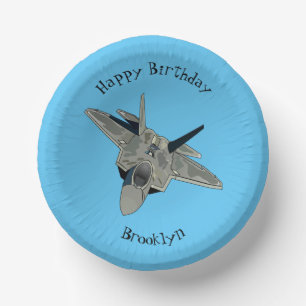 Cuencos De Papel Ilustracion de personalizado de aviones de combate