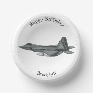 Cuencos De Papel Ilustracion de personalizado de aviones de combate
