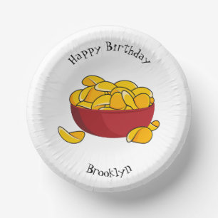 Cuencos De Papel Ilustracion de personalizado de chips de papa
