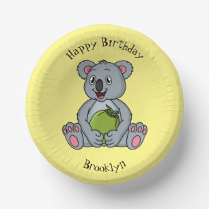 Cuencos De Papel Ilustracion de personalizado de coco y koala cuta