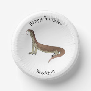 Cuencos De Papel Ilustracion de personalizado de lagarto de monitor